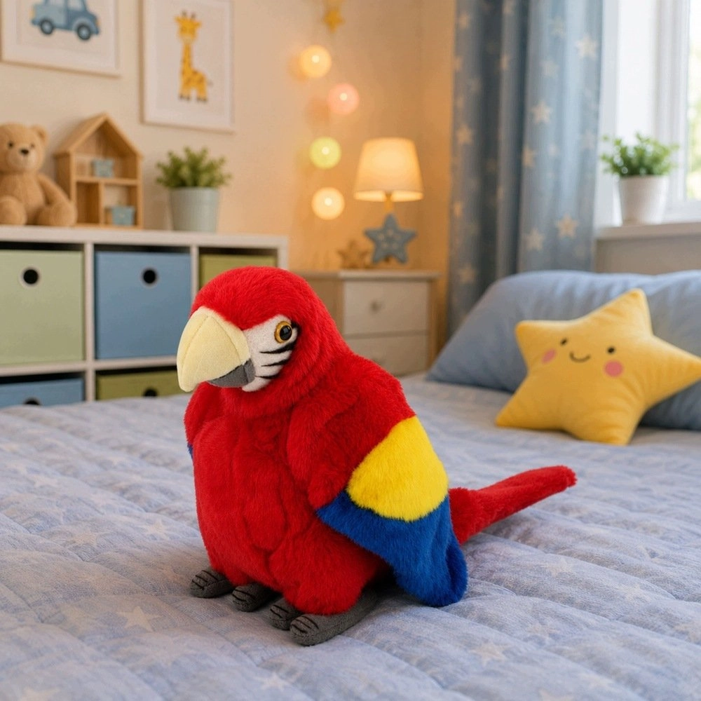 LeanToys Plush Parrot Macaw Exotic Bird