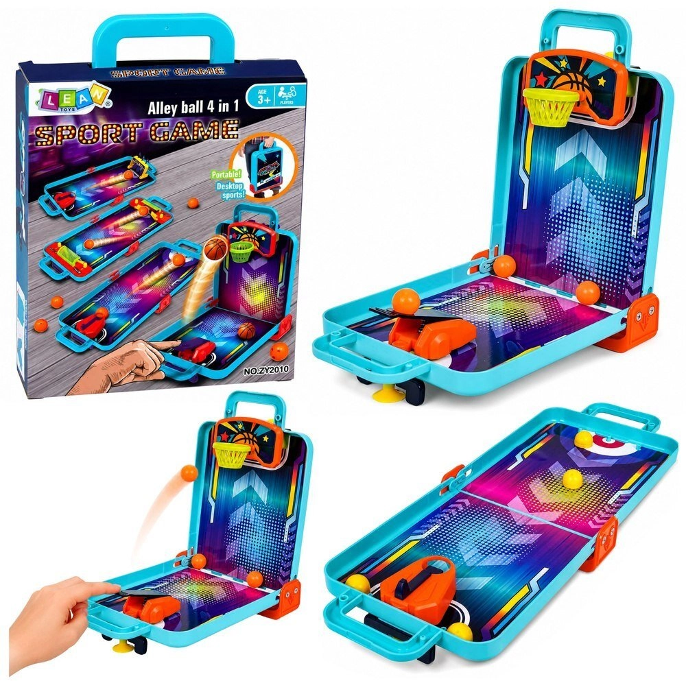 LeanToys Mini Arcade Game 3in1 Basketball