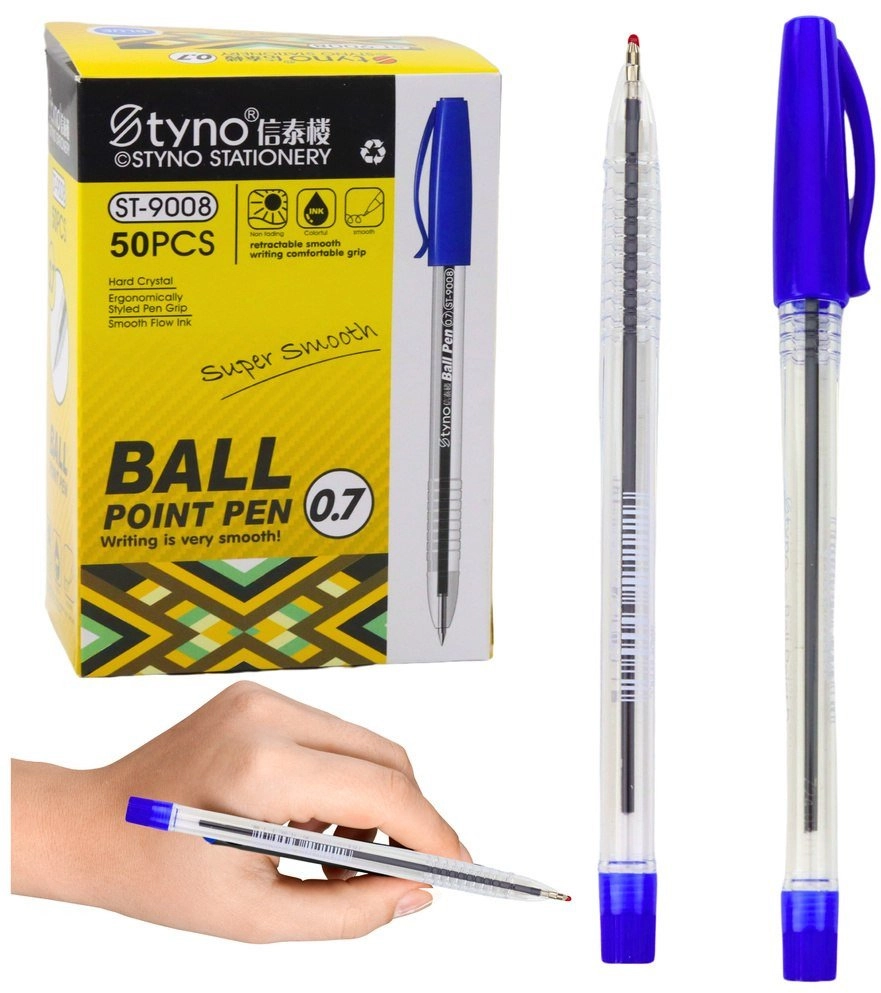 Ballpoint pen with cap  blue ink