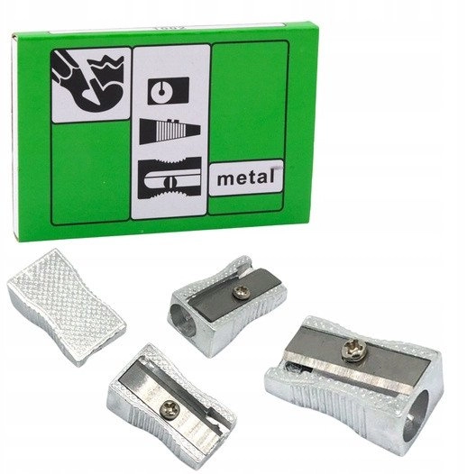 Single metal sharpener for thin crayons