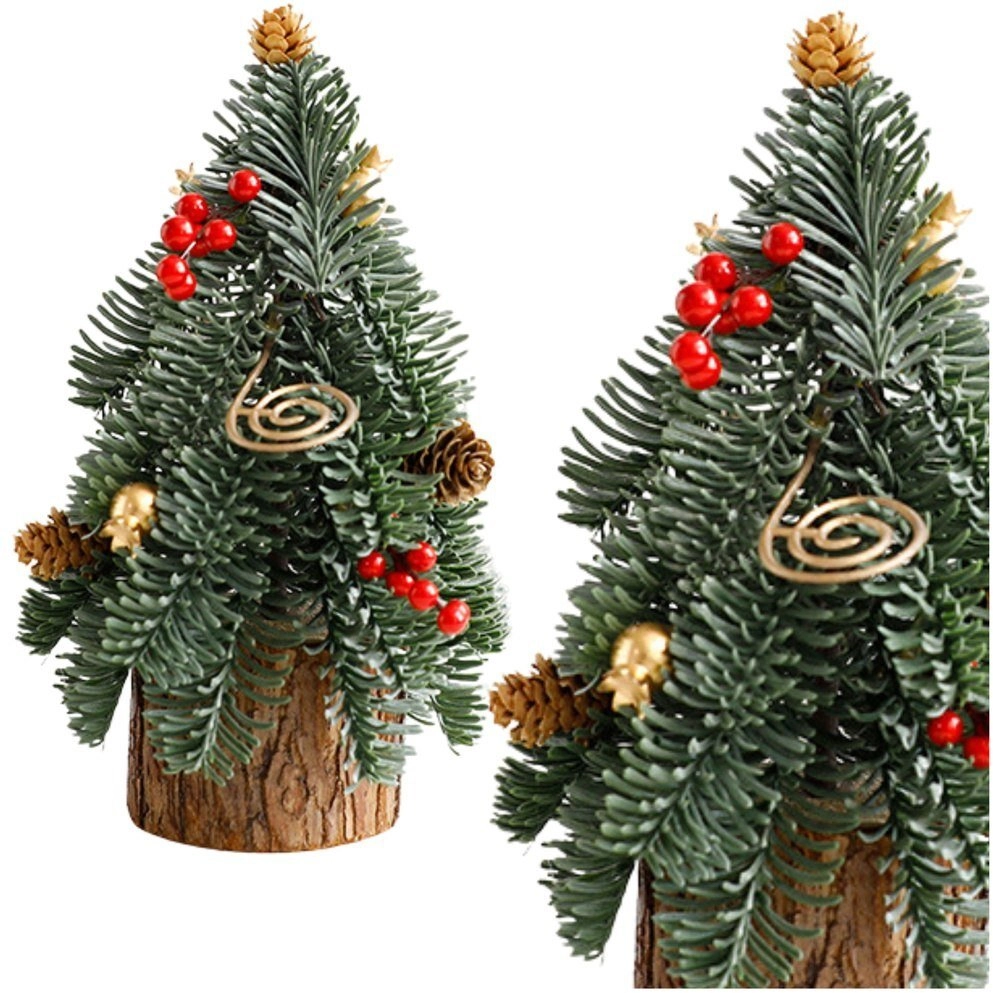 Decorative Christmas Tree on a Trunk