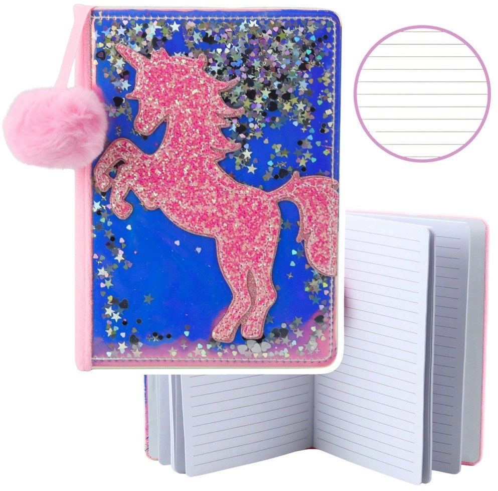 Notebook A5/80K line Unicorn Confetti (