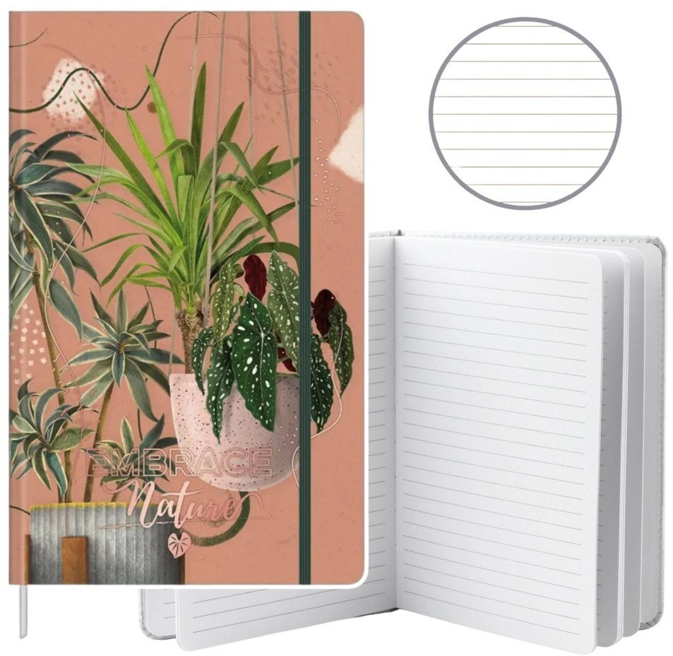Notebook A5/80K line Leaves Plants (