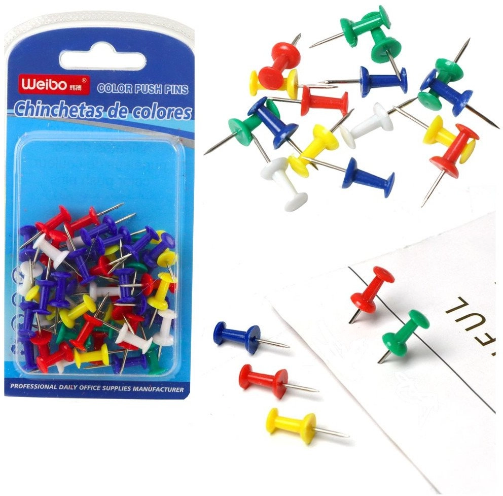 Colored office pins 50 pcs 22396