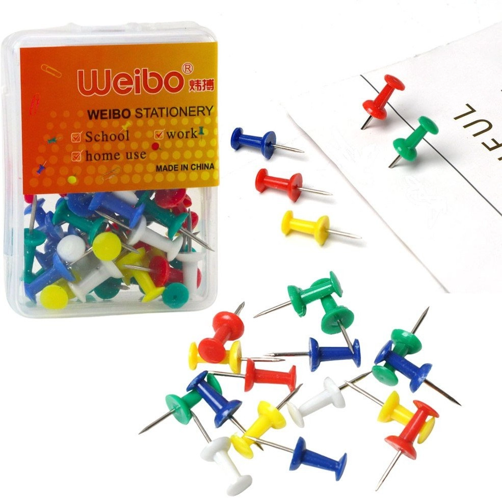 Colored office pins 40 pcs 22399