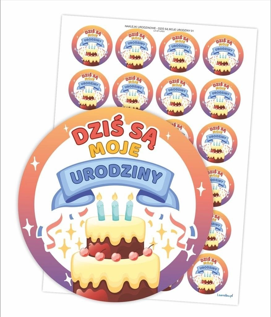 LearnHow Birthday stickers - Today is