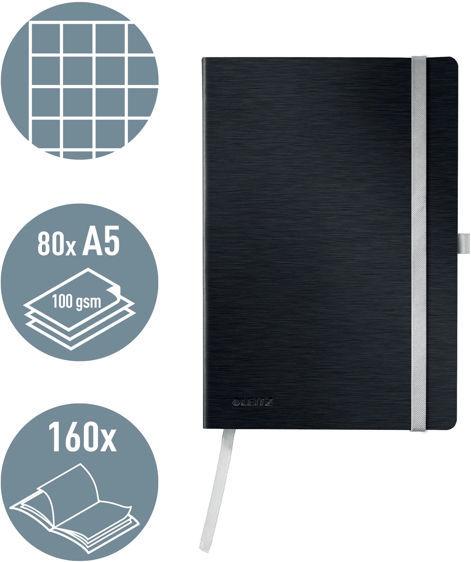 MO STYLE A5 NOTEBOOK CHECKED BLACK