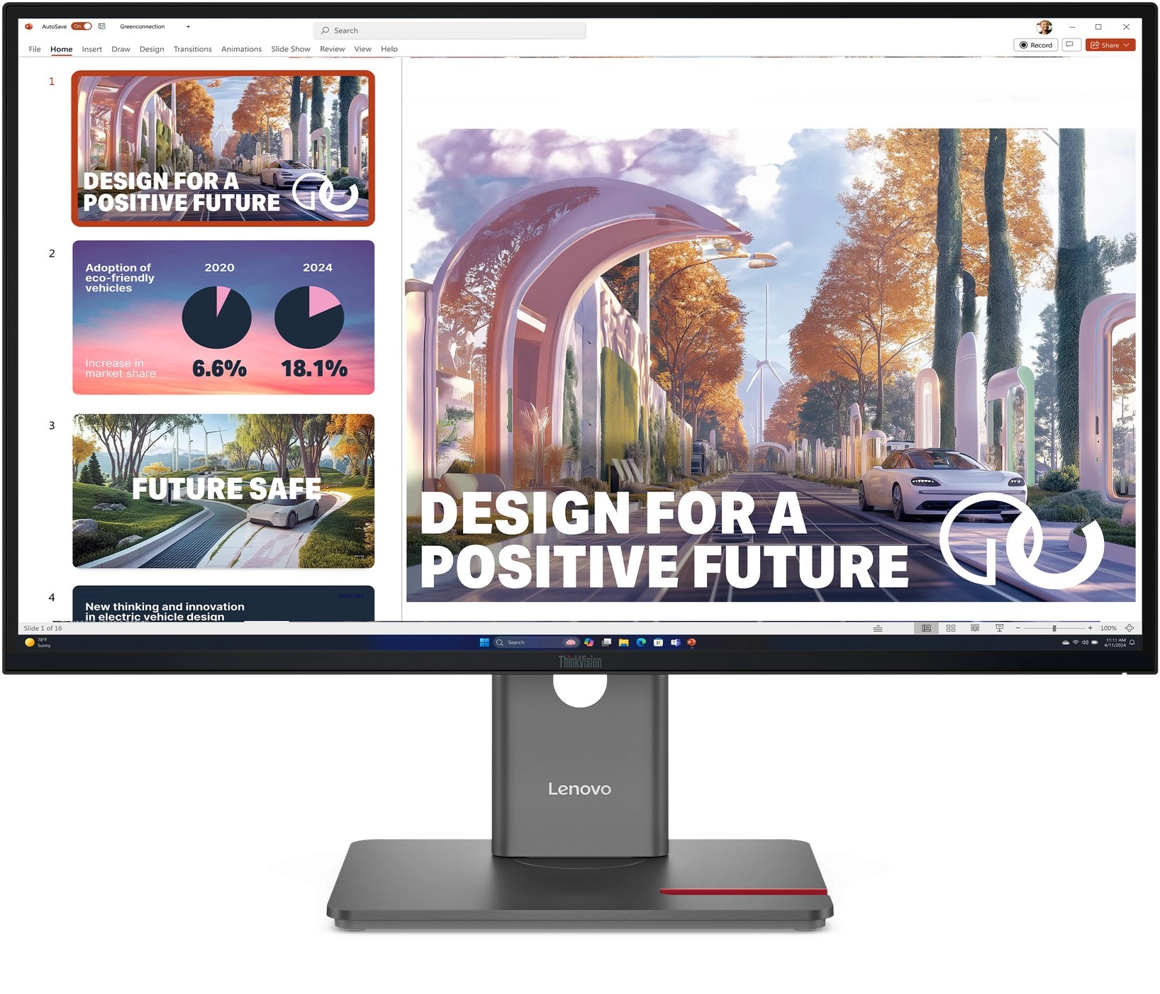 Lenovo ThinkVision P27QD-40 monitori 68,6 cm (27") 2560 x 1440 pikseļi Wide Quad HD LED Melns