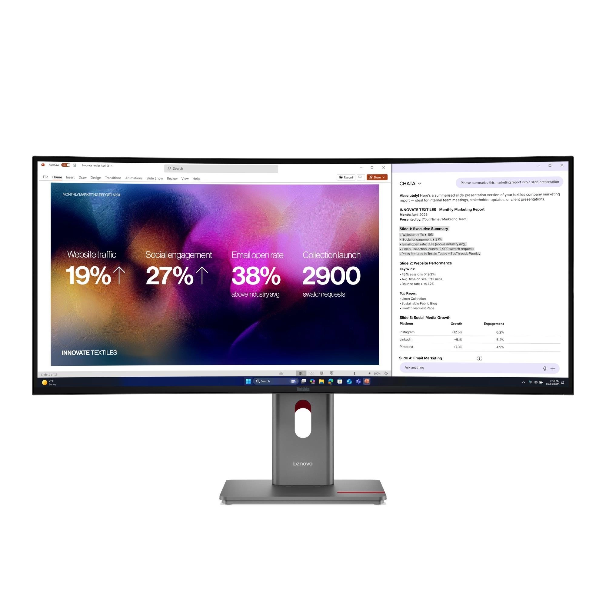 Monitor Lenovo ThinkVision P40wd-40 (64B4ZAT1EU) +