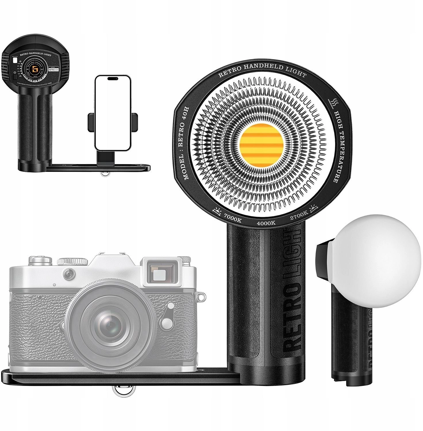 Handheld Led Lamp 40w Cob Retro