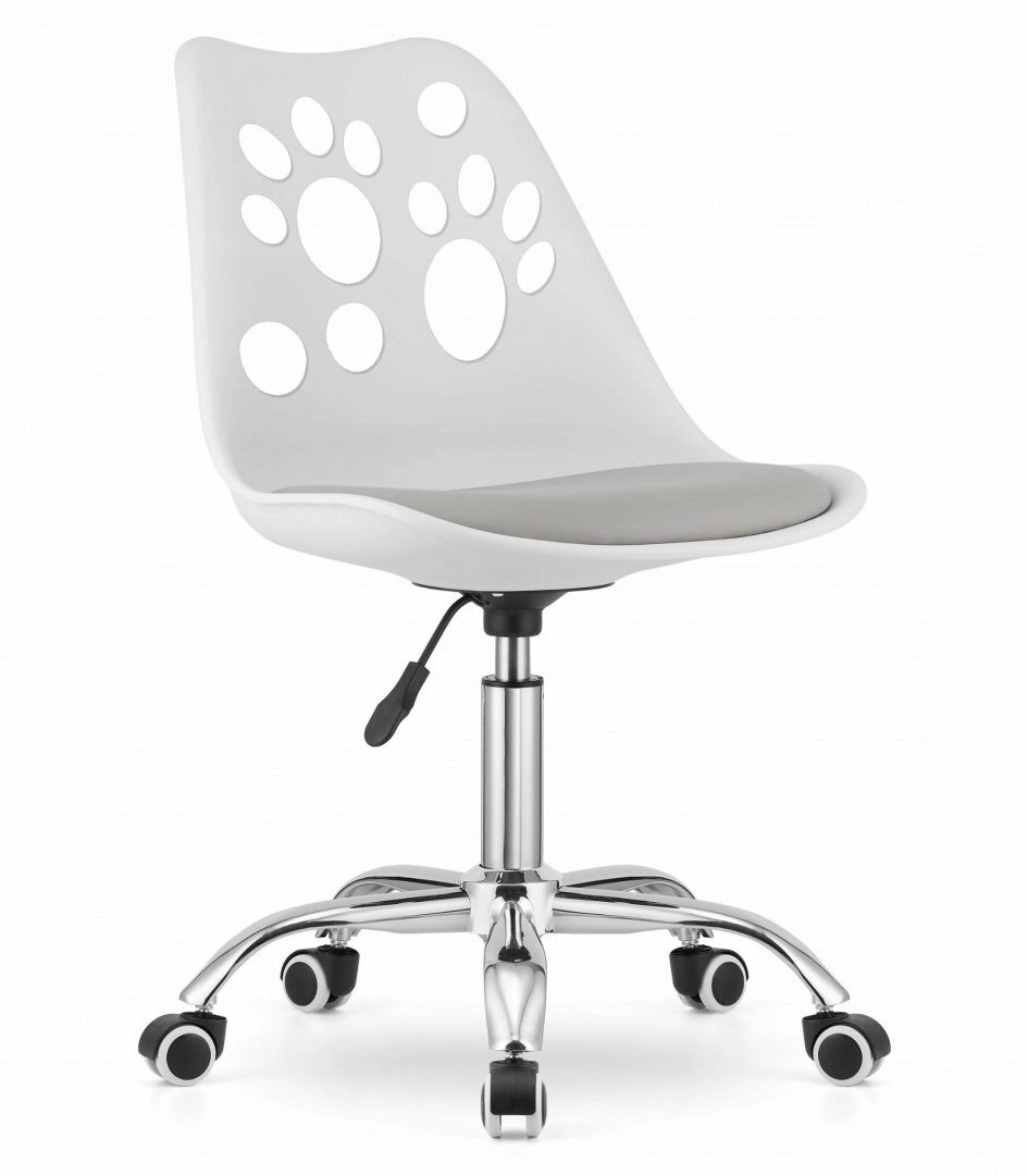PRINT swivel chair - white and