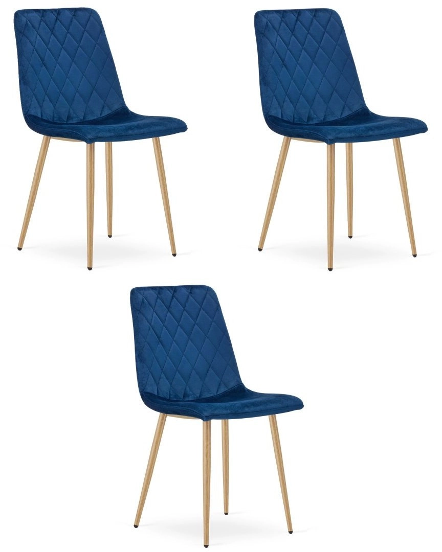 TURIN chair - navy blue velvet