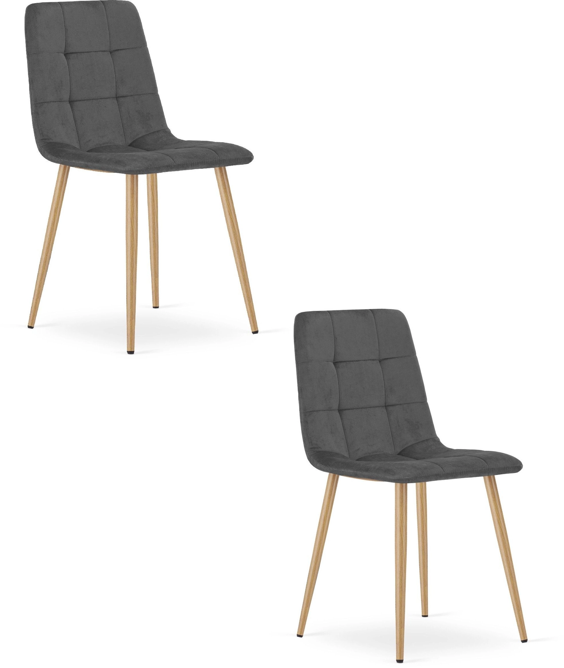 KARA chair - dark gray velvet