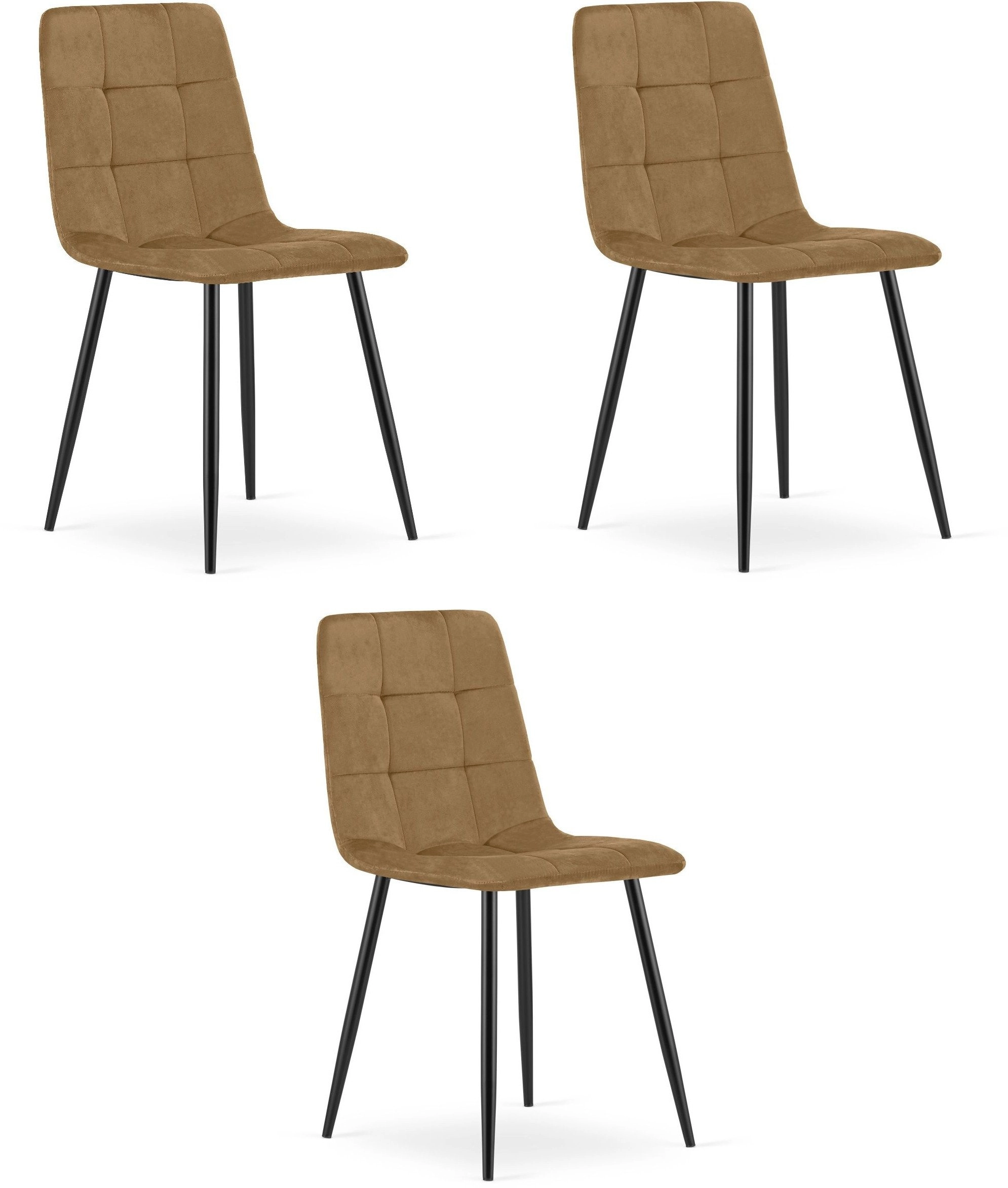 KARA chair - brown velvet /
