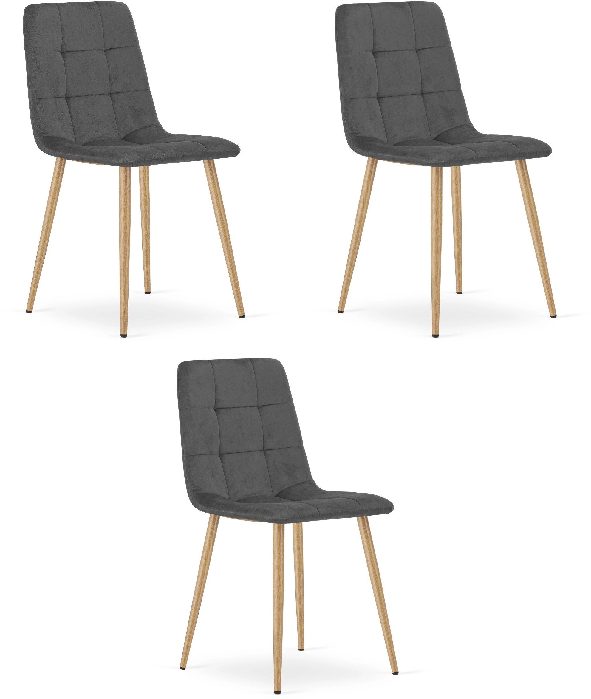 KARA chair - dark gray velvet