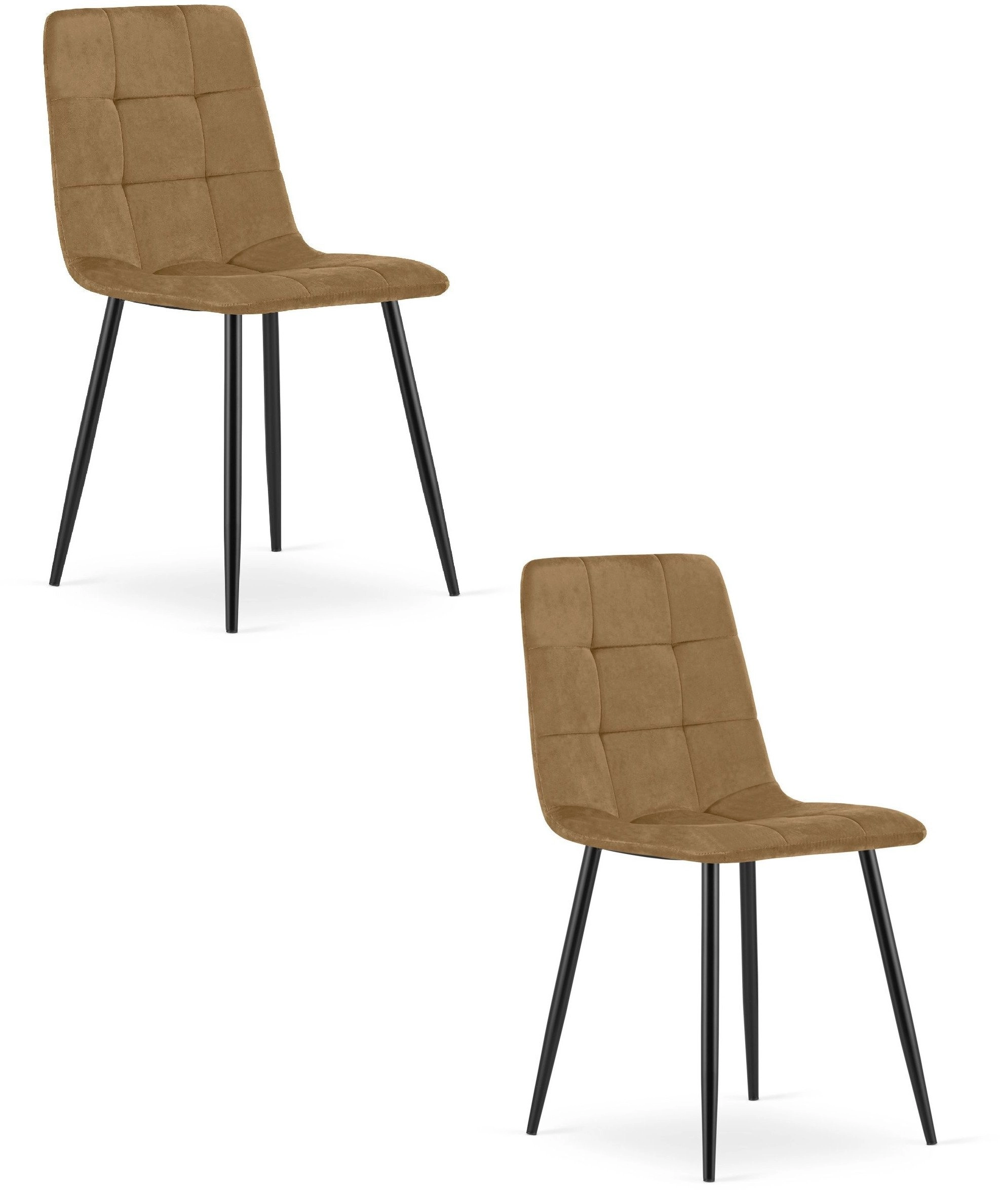 KARA chair - brown velvet /