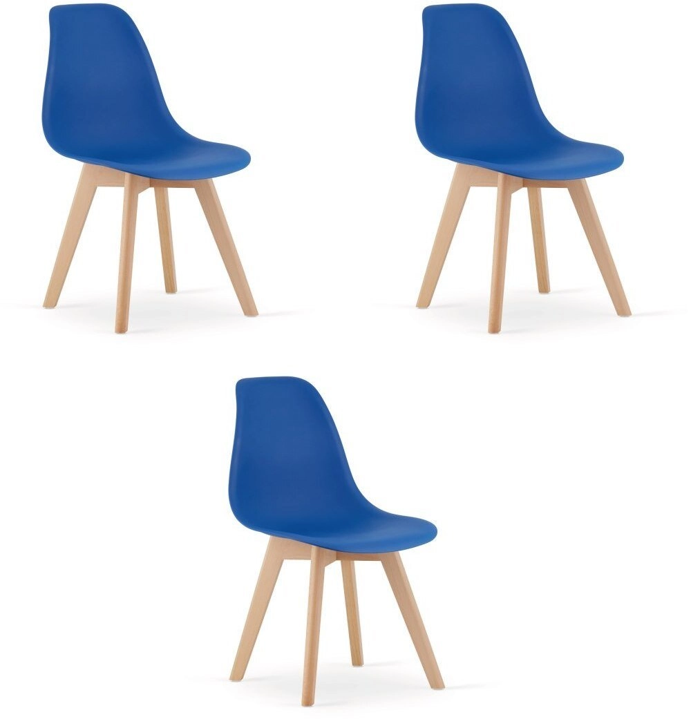 KITO blue chair / natural legs