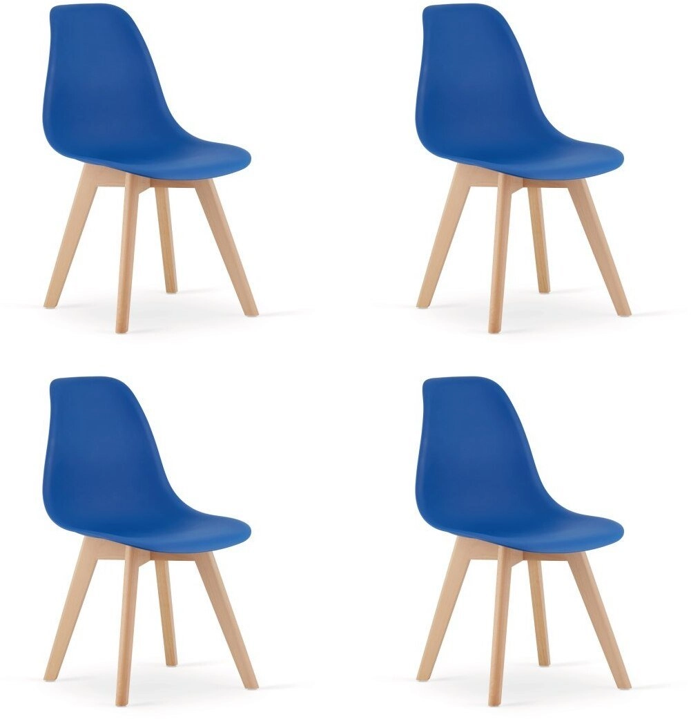 KITO blue chair / natural legs