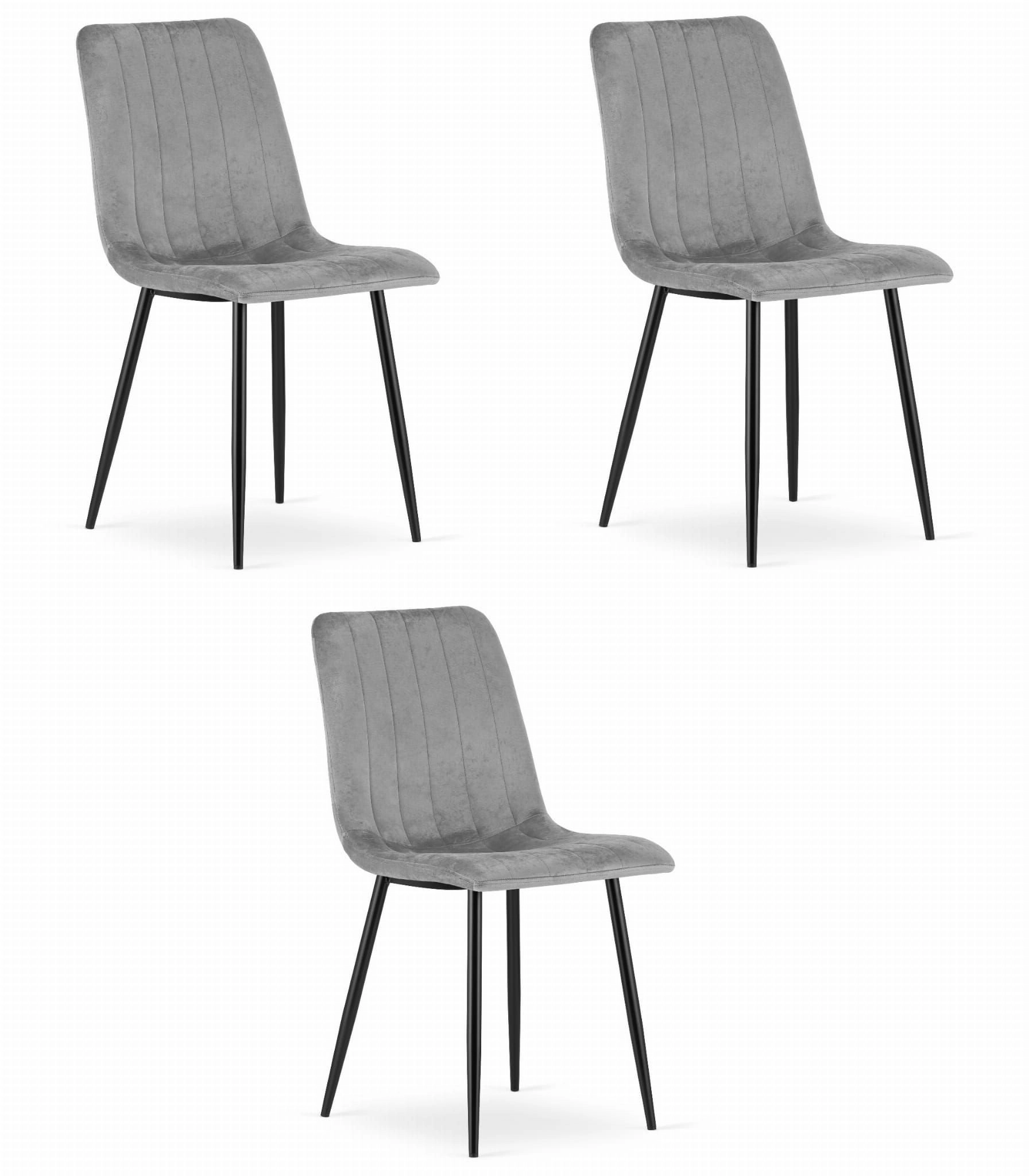 Elegant gray velvet chair LAVA for