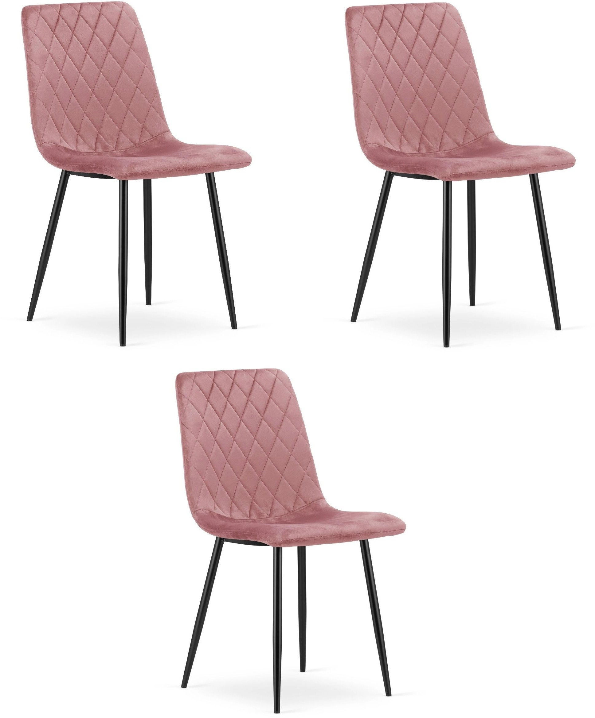 Pink velvet chair TURIN velvet glamor