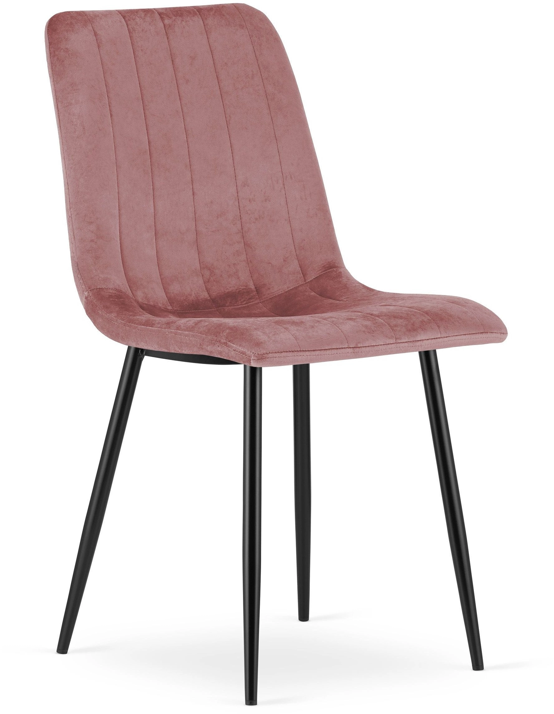 LAVA pink velvet chair with black