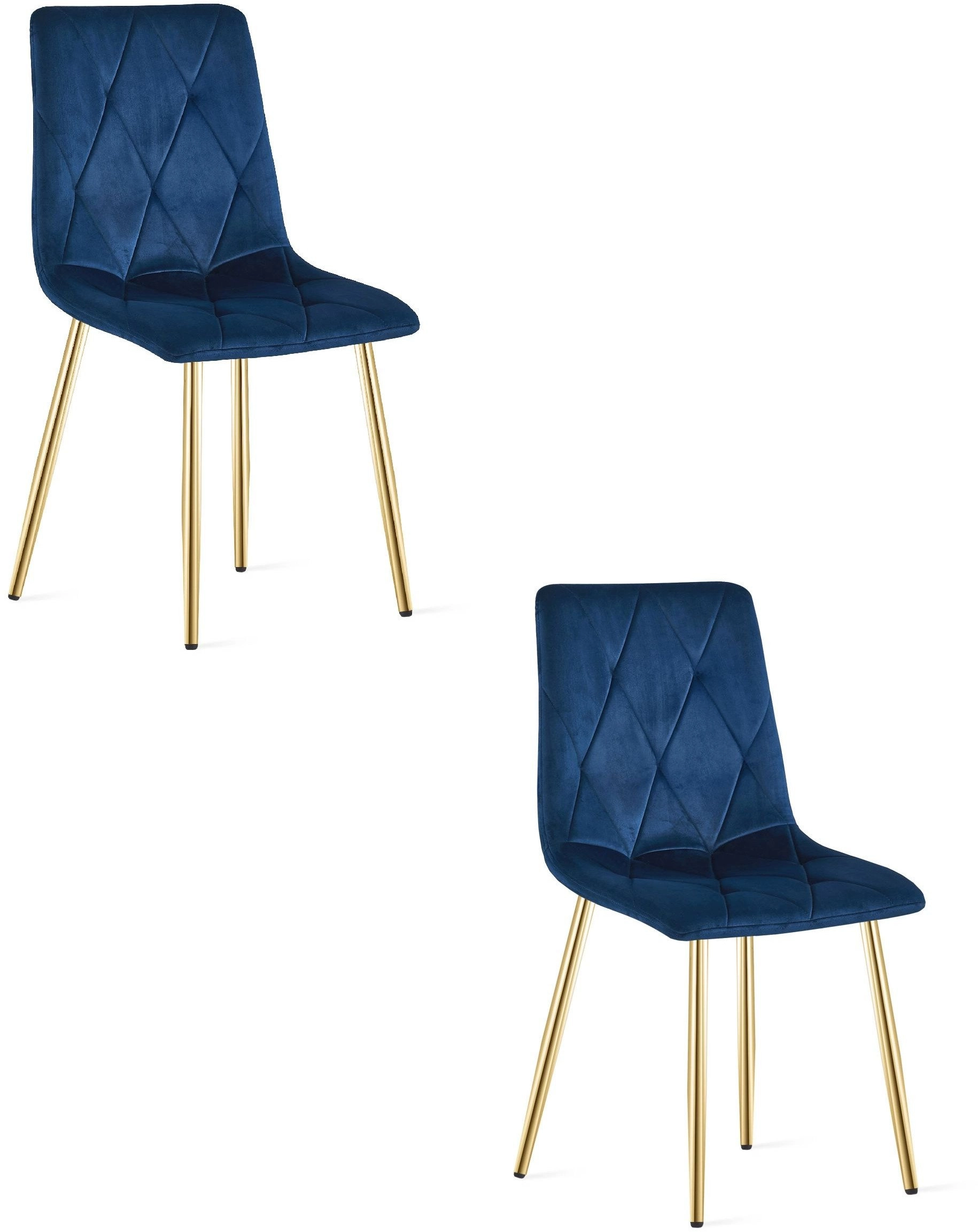 LIBRA dining chair  navy blue velvet