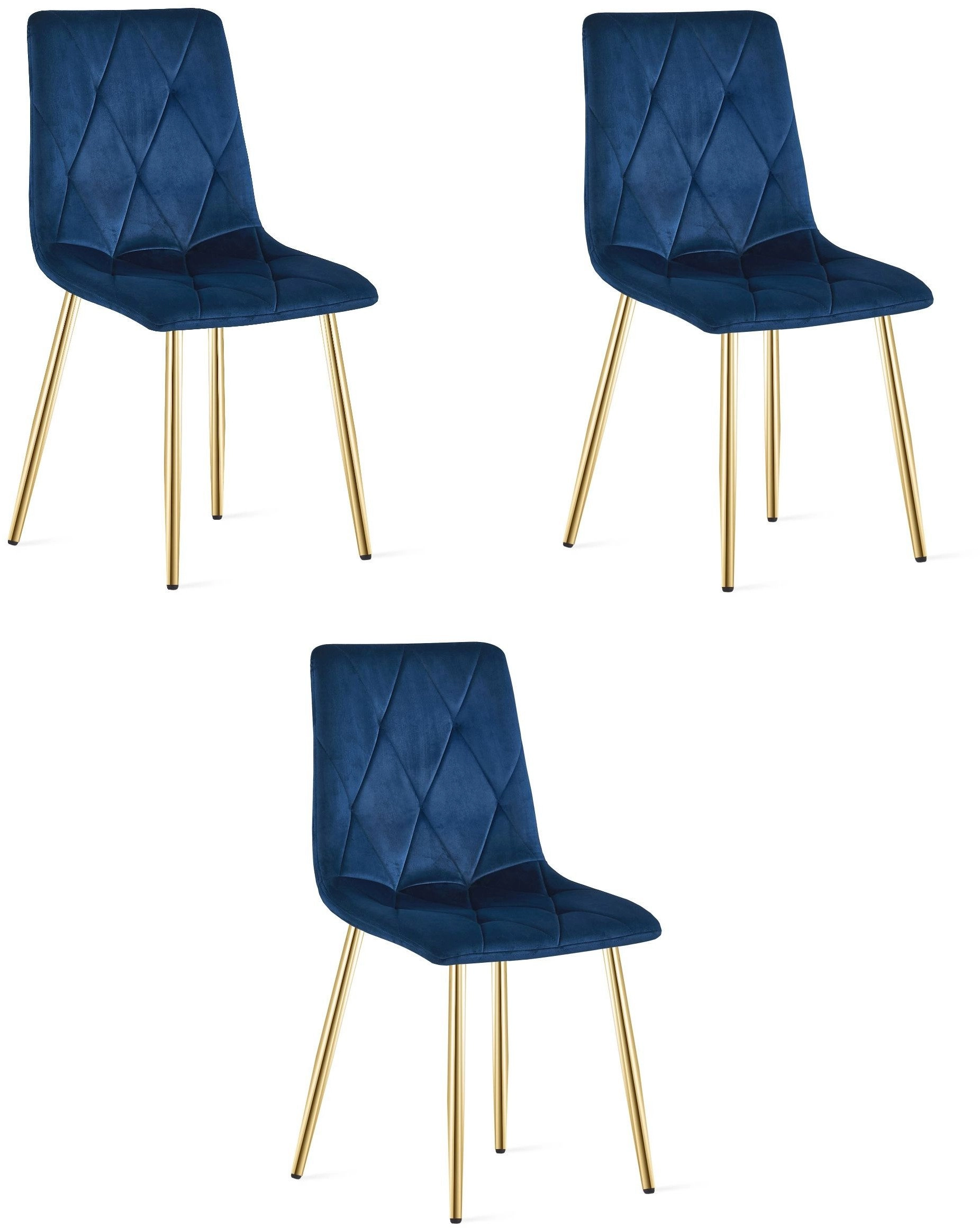 LIBRA dining chair navy blue velvet
