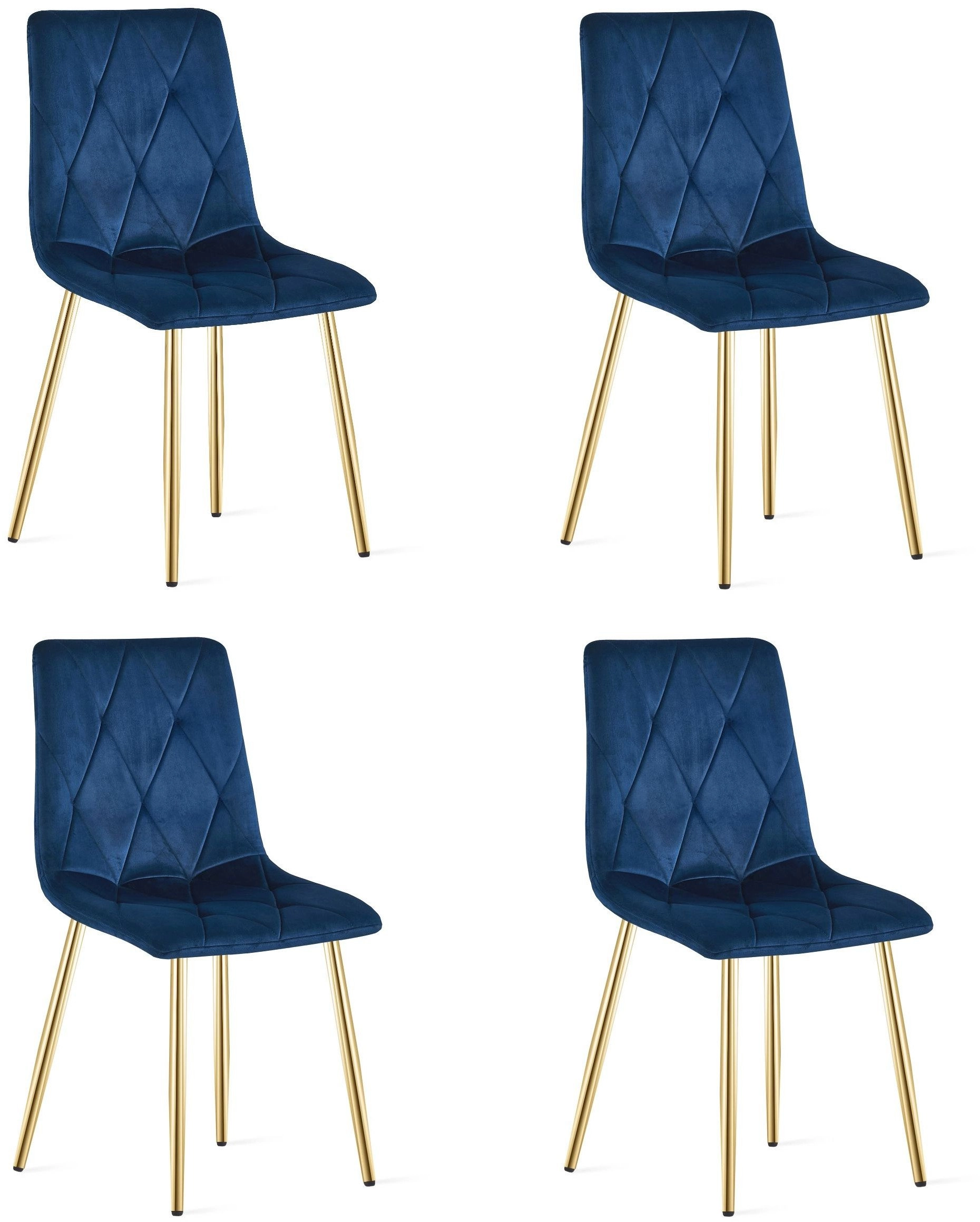 LIBRA dining chair  navy blue velvet