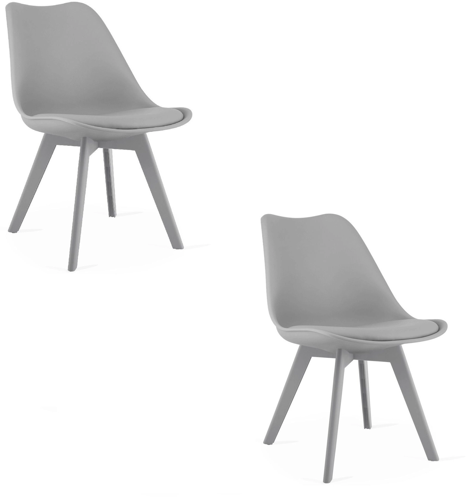 Gray MARK chair with eco-leather cushion