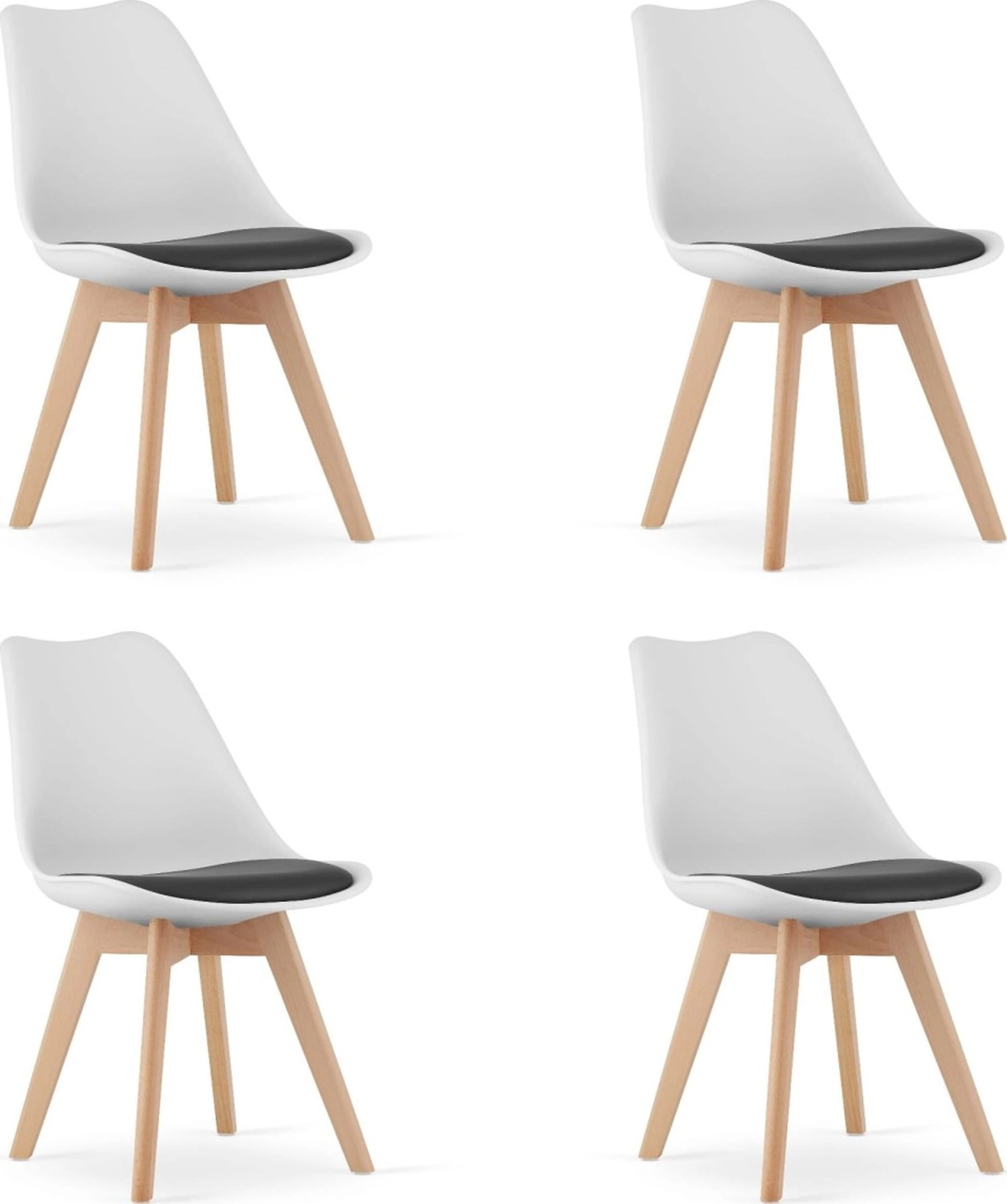Leobert Set of chairs white black