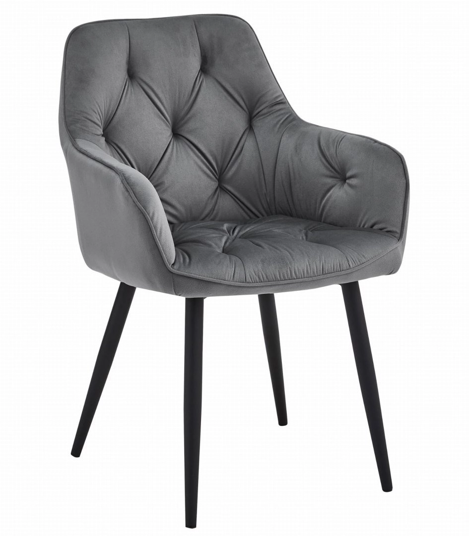 YORK chair - dark gray velvet