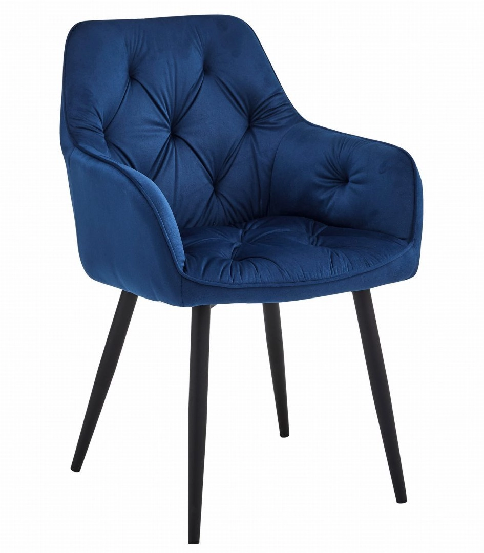 YORK chair - navy blue velvet