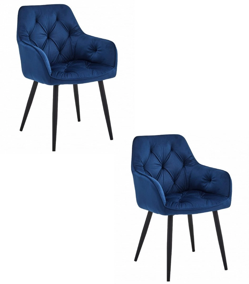 YORK chair - navy blue velvet