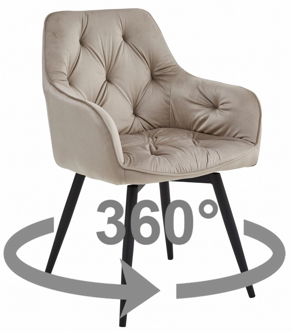 JORK360 chair - dark beige velvet