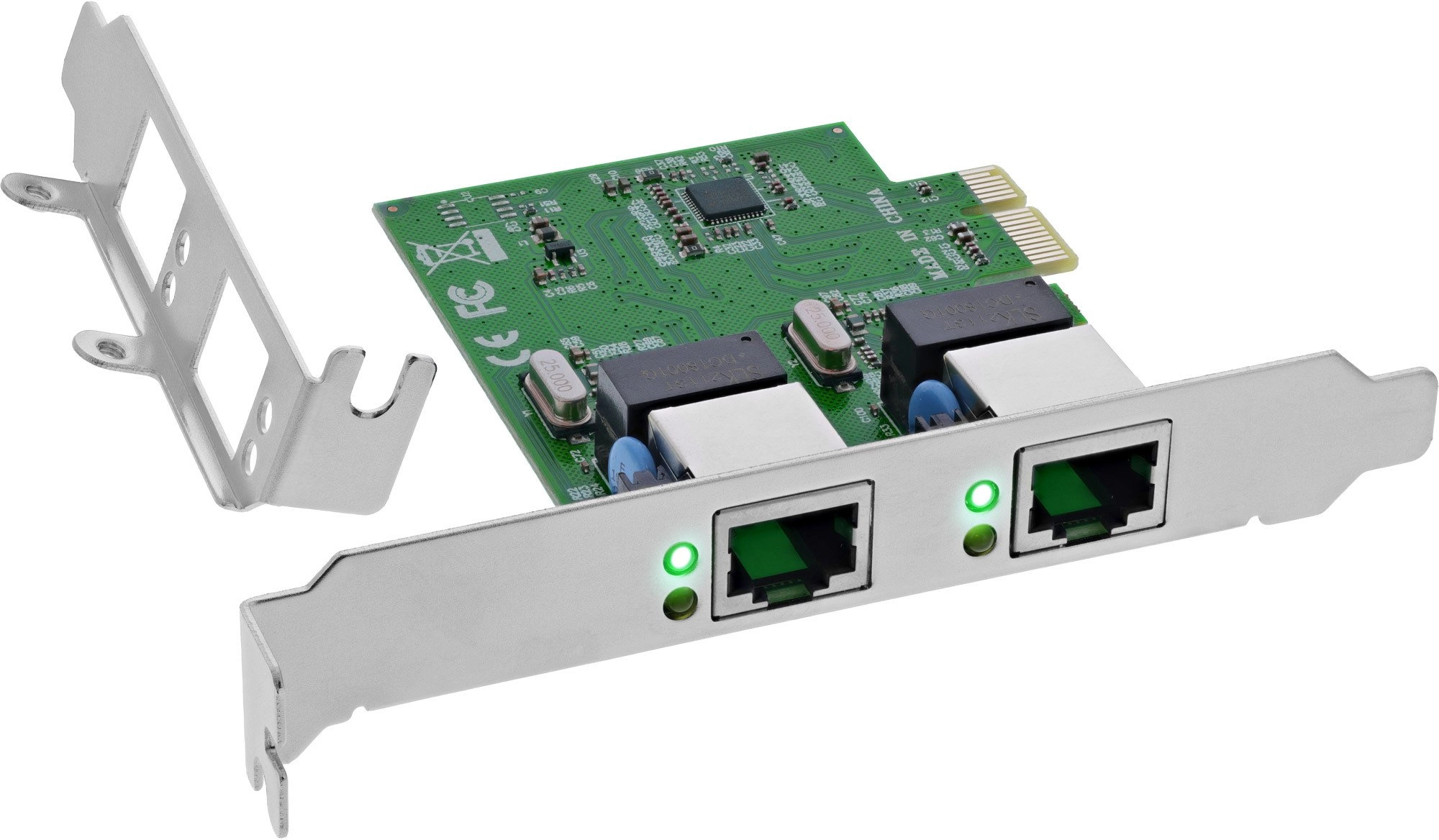 InLine® Dual Gigabit network card  2x