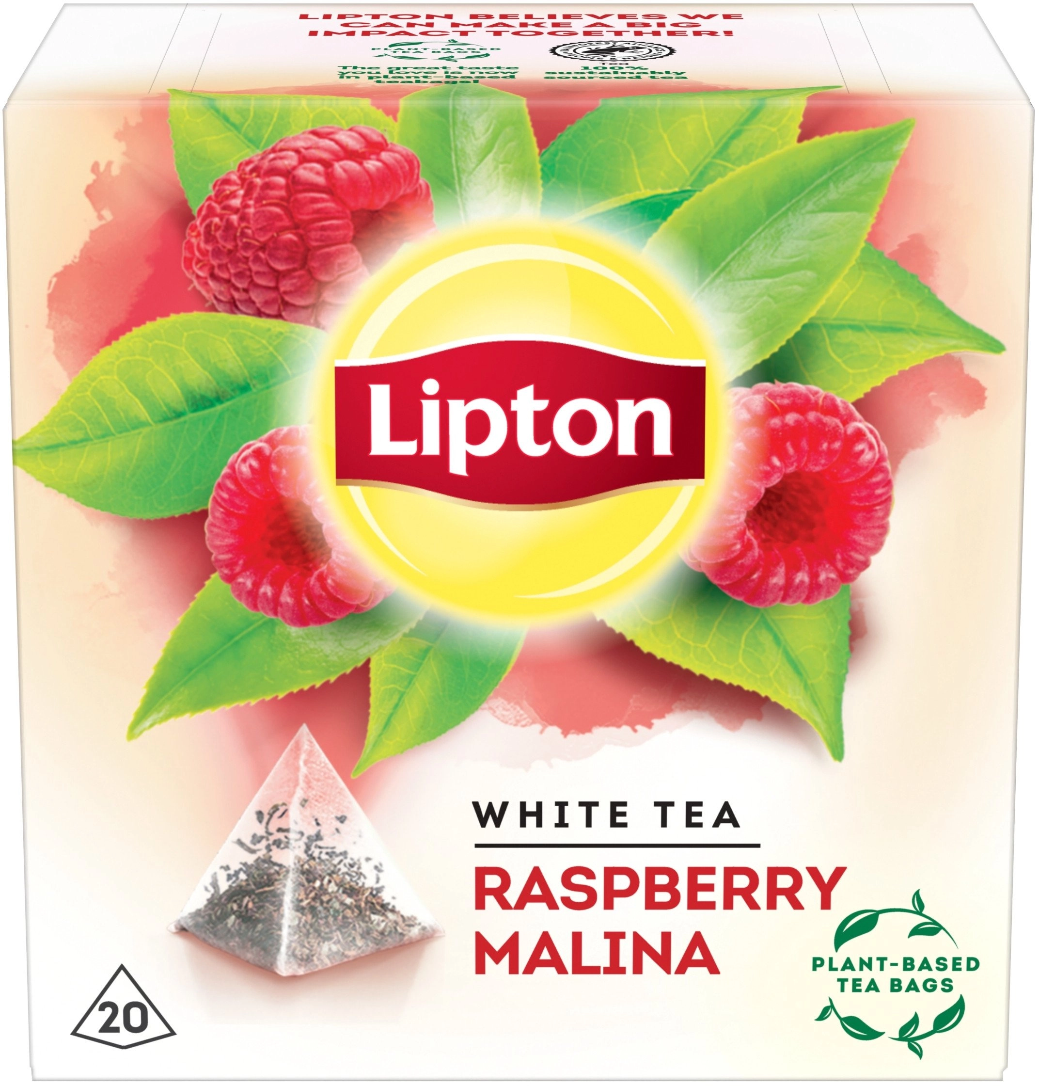 Lipton White tea flavored with Raspberry