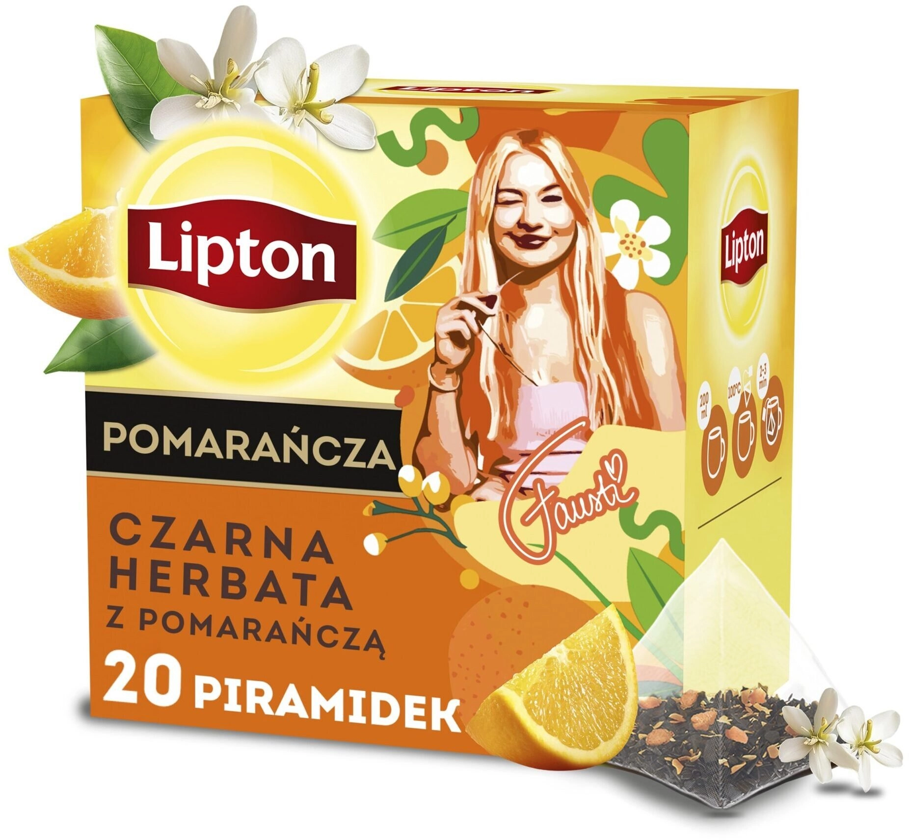 Lipton black tea with orange 20