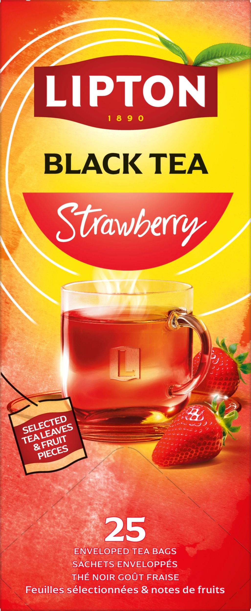 Lipton Classic Strawberry black flavored tea