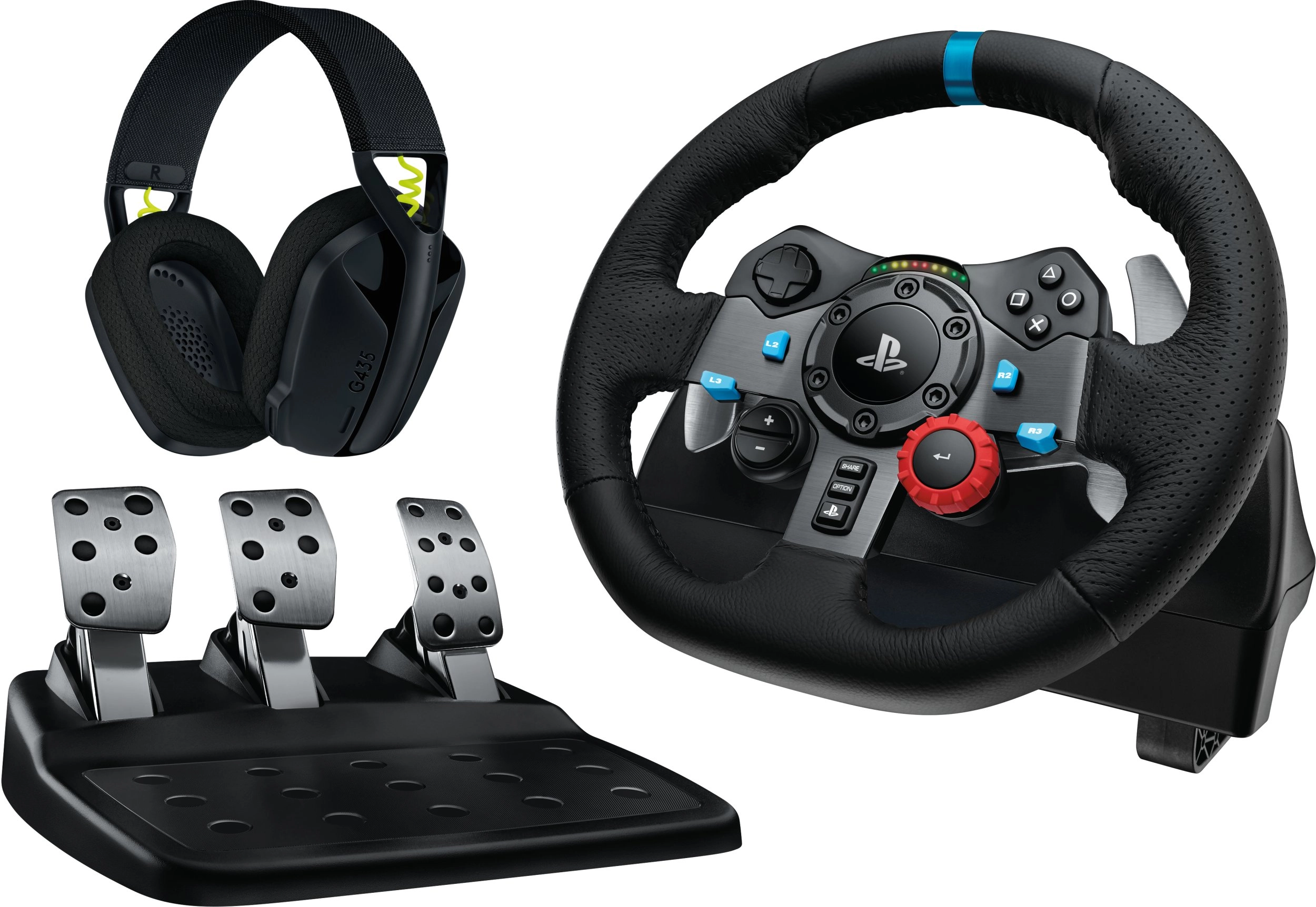 GAMING WHEEL LGT G29+HEADPH G435 BLACK