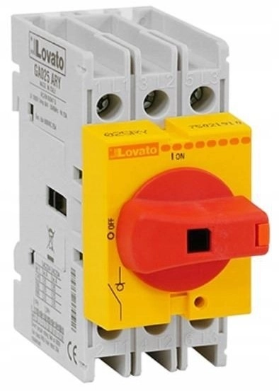 3P 40A switch disconnector  yellow/red knob
