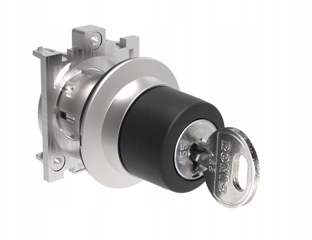 Metal 3-position flat switch 1-0-2 fi