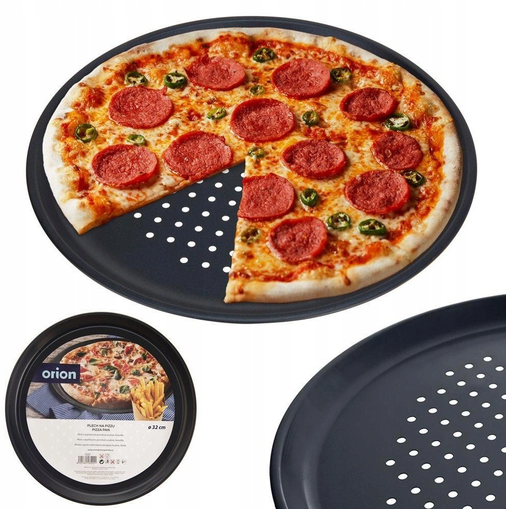 PERFORATED ROUND PIZZA BAKING TRAY 32CM