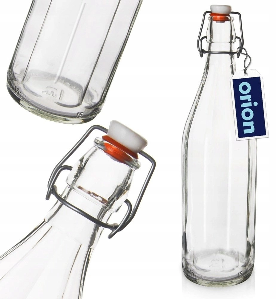 Lumarko Glass bottle with a clip