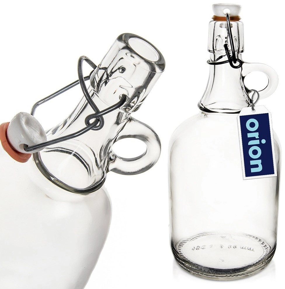 Lumarko Glass bottle with a clip