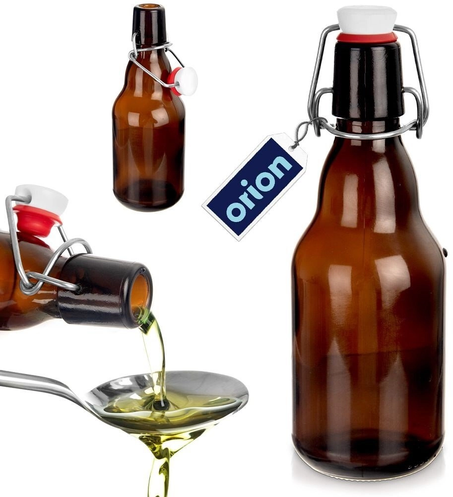 Lumarko Glass bottle with a clip