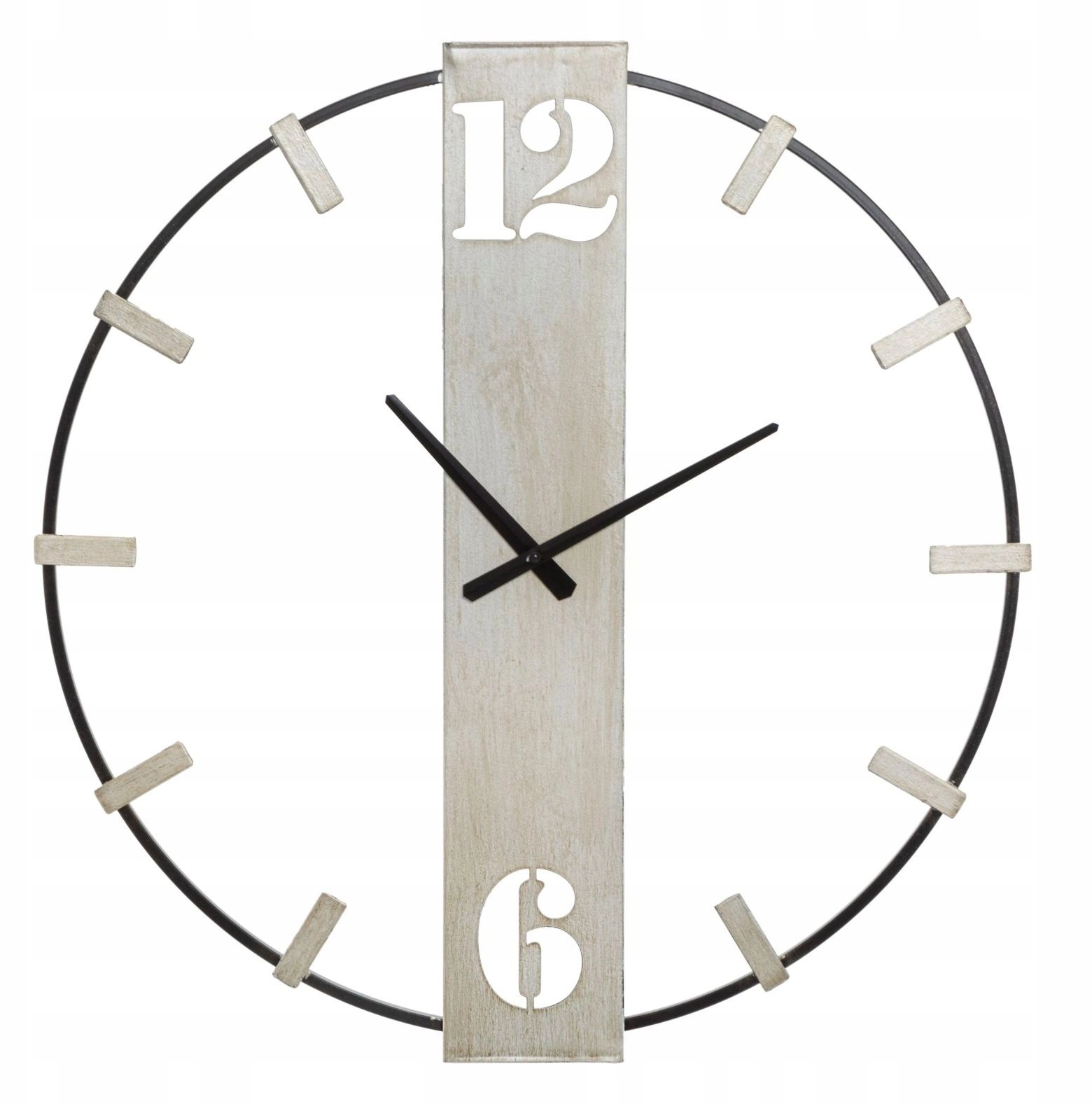 Lumarko SILVERY wall clock metal white