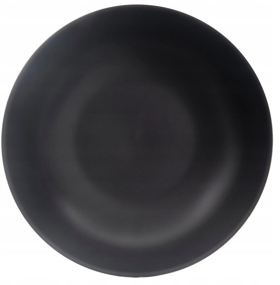 Deep ceramic dinner plate black 20