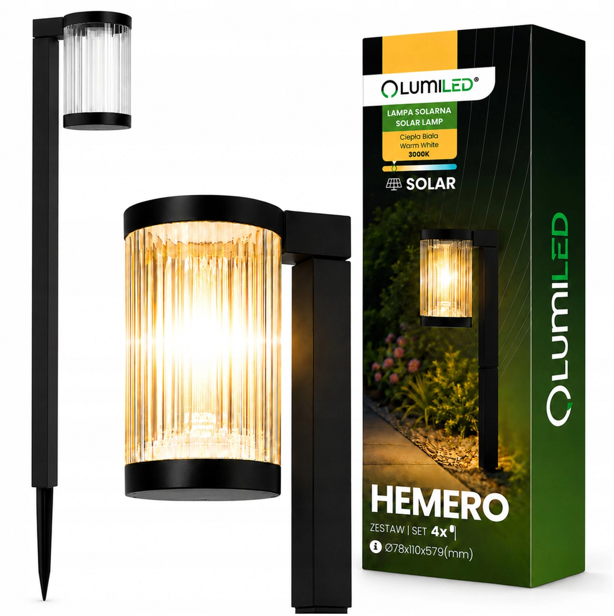Lumiled Lampa solarna wbijana HEMERO 3000K
