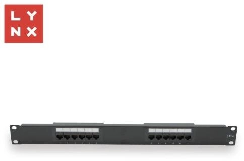LYNX 19" patch panel 12-port UTP