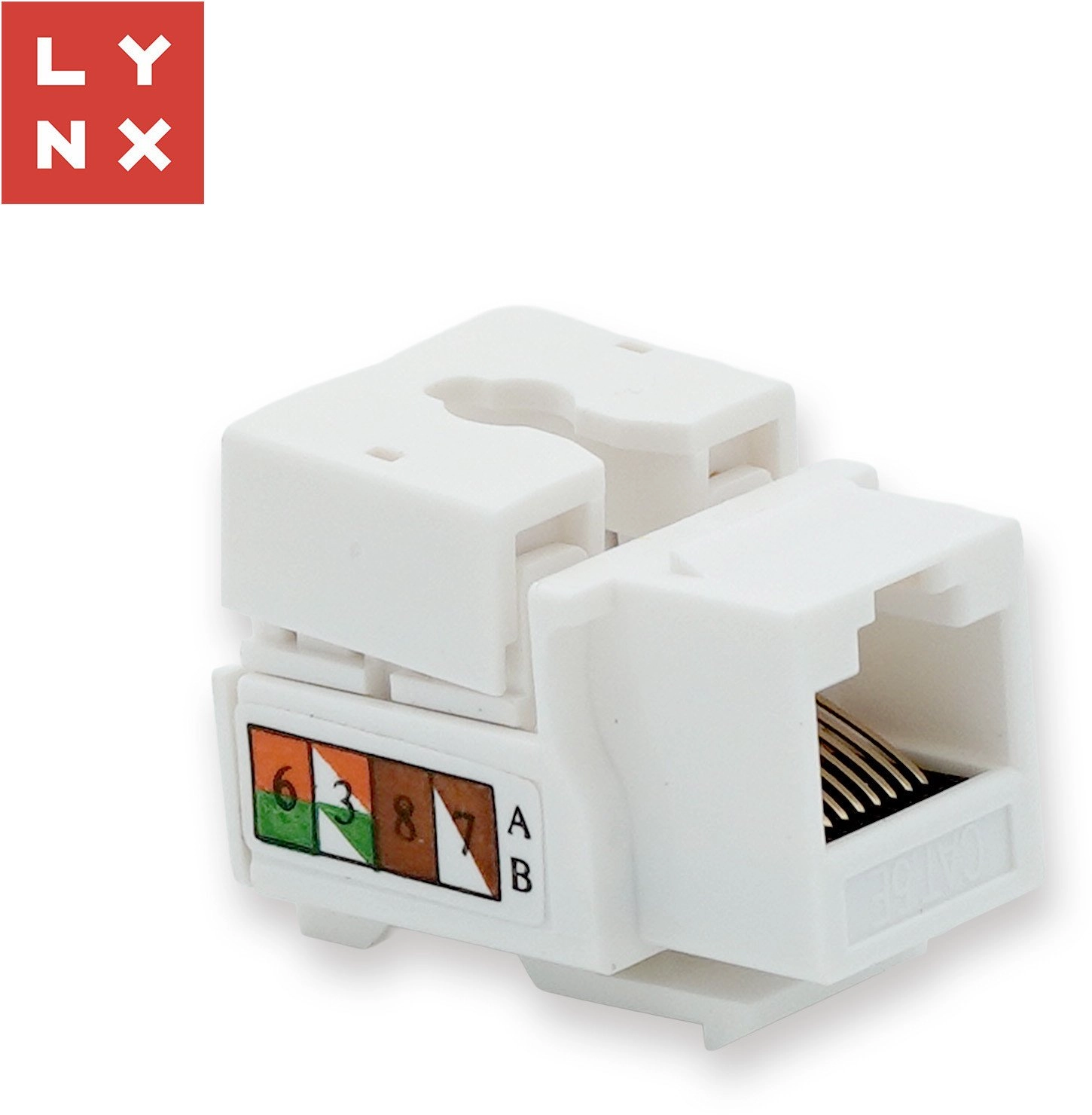 LYNX keystone UTP Cat5e 90 degrees